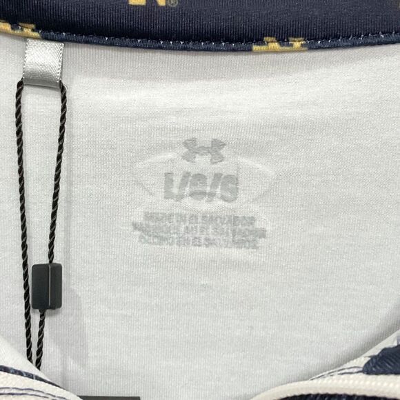 Under Armour Notre Dame ND 1/4 Zip Pullover Mens Sz Lg NWT Blue Fighting Irish - Picture 2 of 4